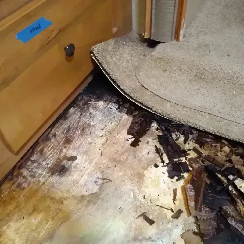 Wood Floor Water Damage in Foxborough, MA